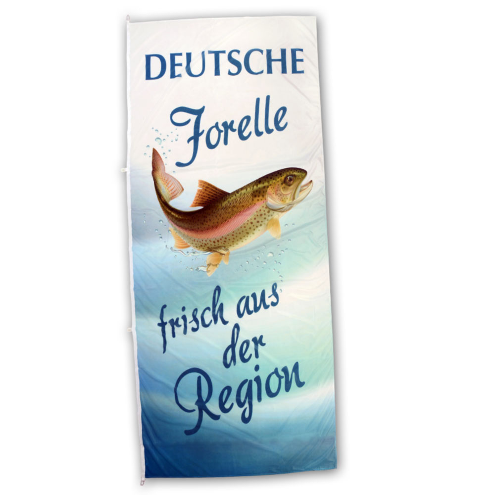 Hissfahne Slogan Deutsche Forelle